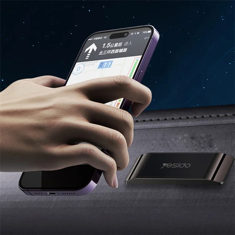 YESIDO C151 Magnetic Car Phone Holder Stand Adhesive Zinc Alloy Cellphone Bracket