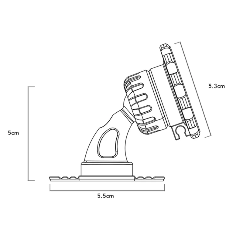 YESIDO C153 Adhesive Car Dashboard Phone Holder Magnetic Rotatable Phone Bracket with Air Vent Clip