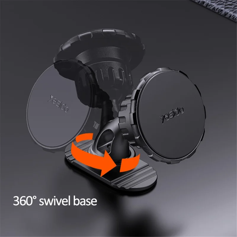 YESIDO C153 Adhesive Car Dashboard Phone Holder Magnetic Rotatable Phone Bracket with Air Vent Clip