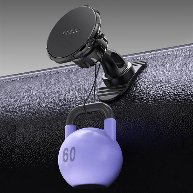 YESIDO C153 Adhesive Car Dashboard Phone Holder Magnetic Rotatable Phone Bracket with Air Vent Clip