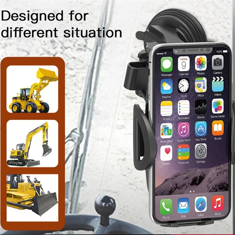 YESIDO C111 Telescopic Phone Holder Car Windshield Mount Cellphone Bracket with Suction Cup Base