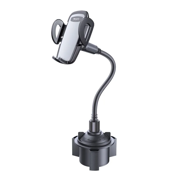 YESIDO C112 Brazo flexible Soporte de teléfono móvil para coche Rotación de 360 grados con clip para rejilla de ventilación 