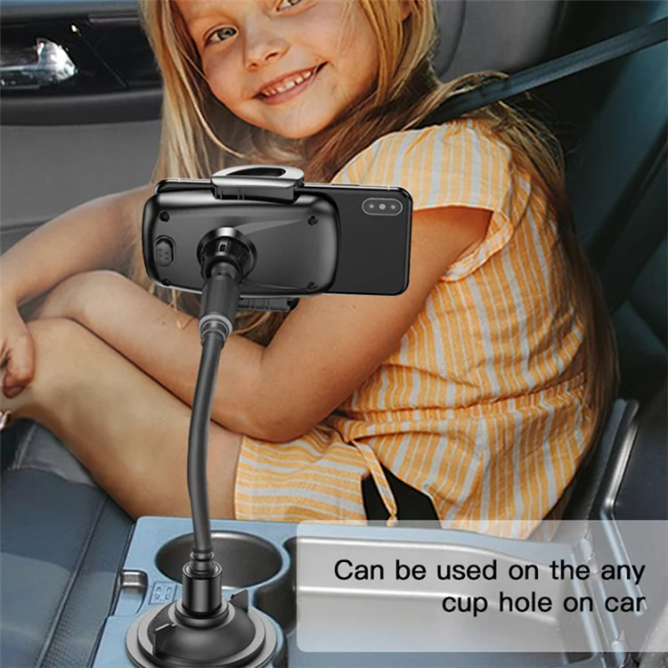 YESIDO C112 Brazo flexible Soporte de teléfono móvil para coche Rotación de 360 grados con clip para rejilla de ventilación 