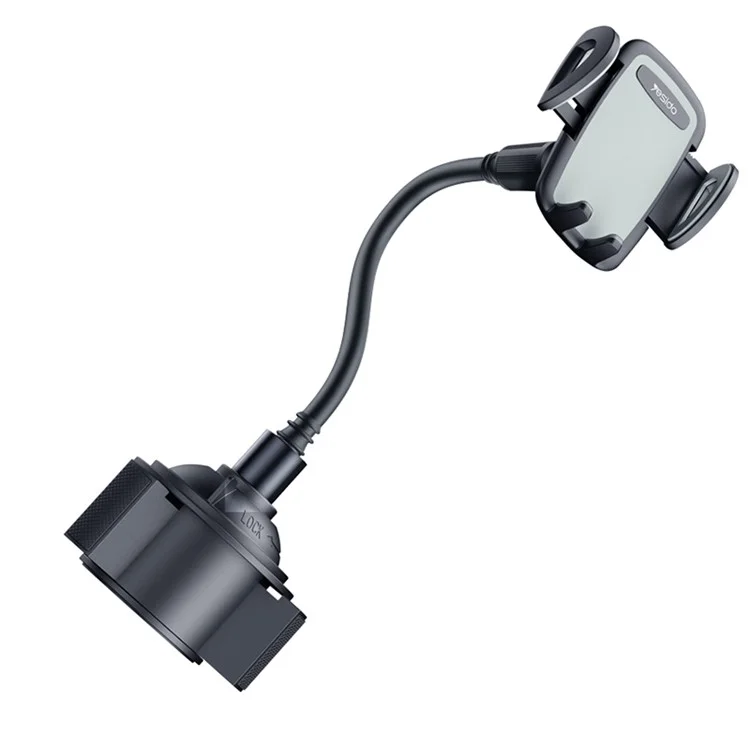 YESIDO C112 Brazo flexible Soporte de teléfono móvil para coche Rotación de 360 grados con clip para rejilla de ventilación 