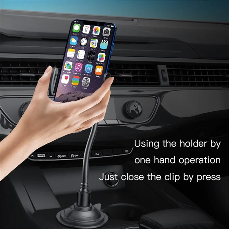 YESIDO C112 Brazo flexible Soporte de teléfono móvil para coche Rotación de 360 grados con clip para rejilla de ventilación 