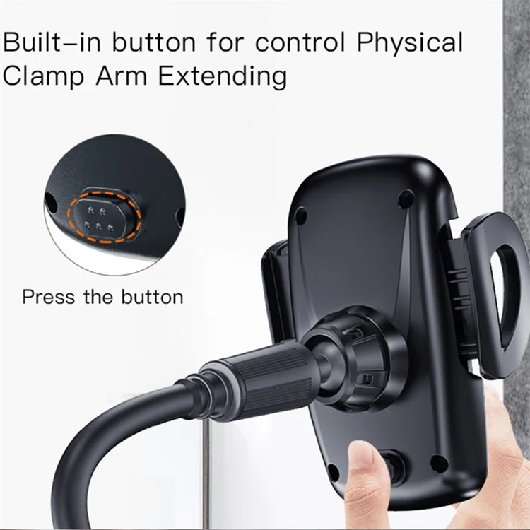 YESIDO C112 Brazo flexible Soporte de teléfono móvil para coche Rotación de 360 grados con clip para rejilla de ventilación 