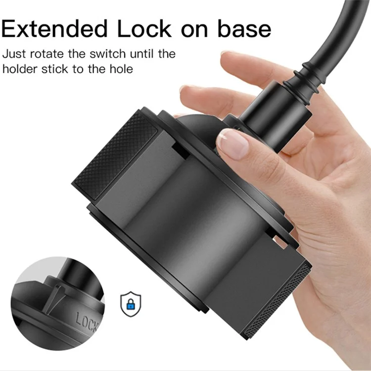 YESIDO C112 Brazo flexible Soporte de teléfono móvil para coche Rotación de 360 grados con clip para rejilla de ventilación 