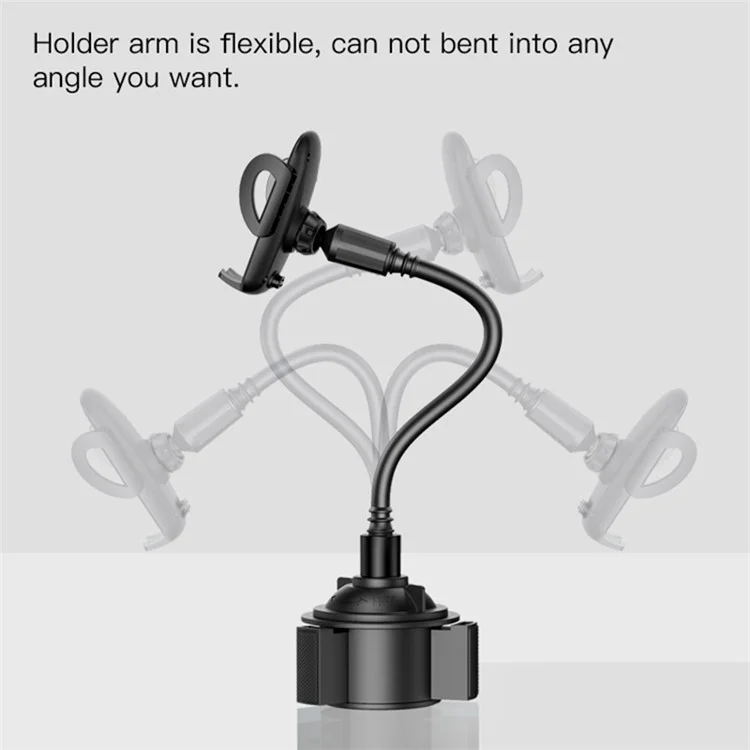 YESIDO C112 Brazo flexible Soporte de teléfono móvil para coche Rotación de 360 grados con clip para rejilla de ventilación 