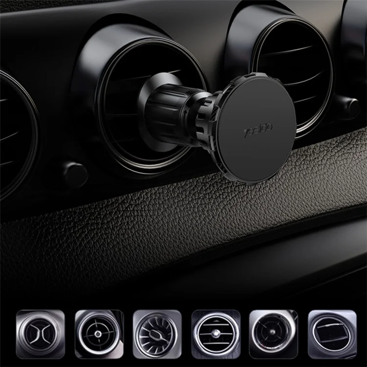 YESIDO C154 Car Air Vent Mount Magnetic Phone Holder 360 Degrees Rotating Cellphone Stand