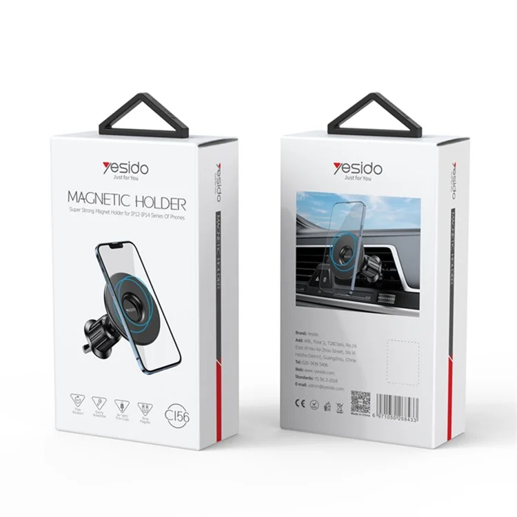 YESIDO C156 Car Air Outlet Mount Magnetic Phone Holder Rotatable Cellphone Stand