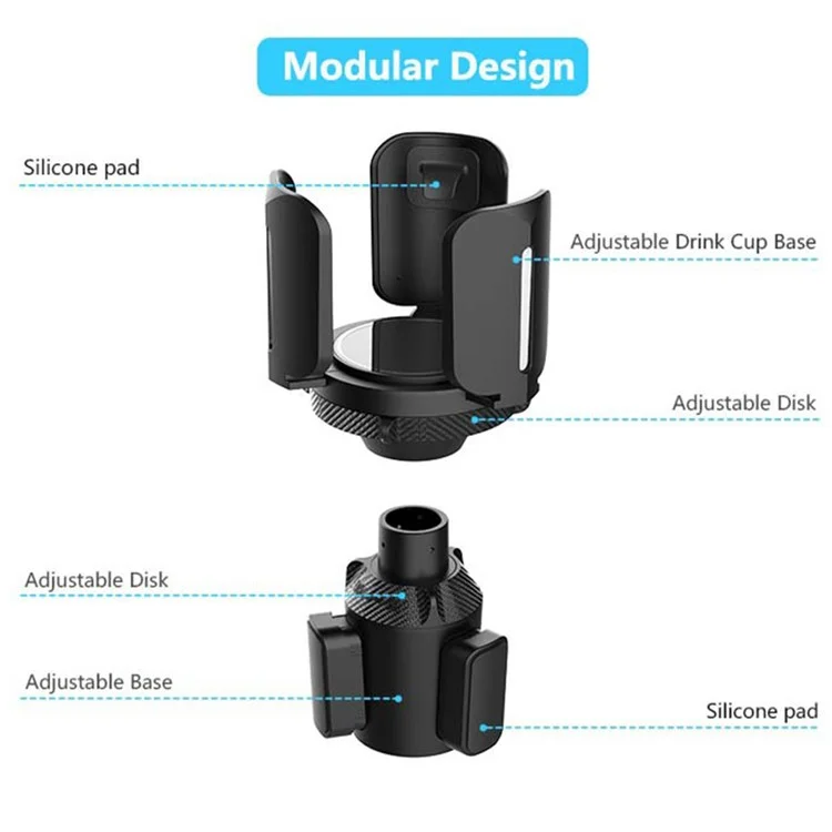 Soporte Portabotellas Desmontable para Coche B14, Soporte de Almacenamiento para Bebidas y Botellas en el Vehículo