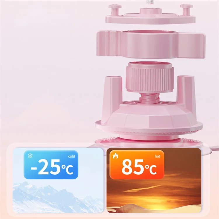 LANPARTE UBA-P1 Tablet Holder Car Windshield Strong Suction Cup Mount Bracket Universal for iPad Samsung Galaxy Tab without Telescopic Pipe - Pink