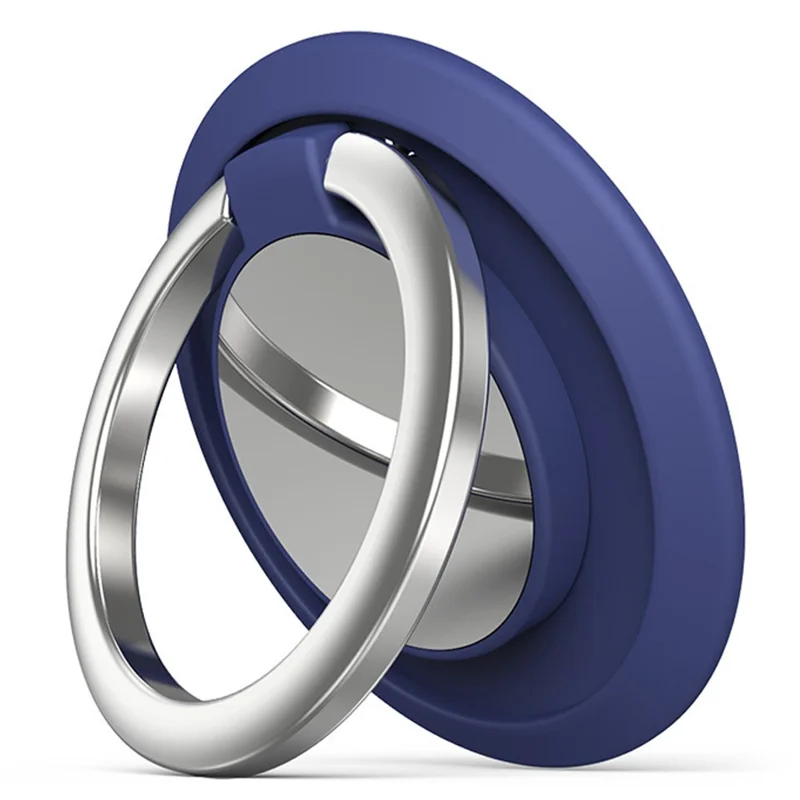 Mobile Phone Ring Holder Magnetic Finger Ring Stand Rotation Finger Grip for Magnetic Car Mount - Blue