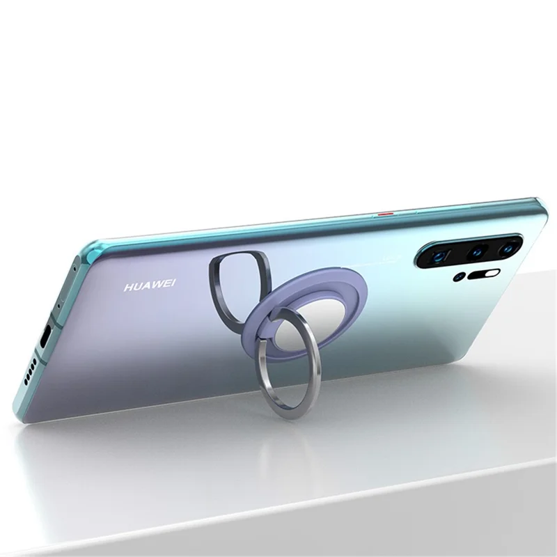 Mobile Phone Ring Holder Magnetic Finger Ring Stand Rotation Finger Grip for Magnetic Car Mount - Blue