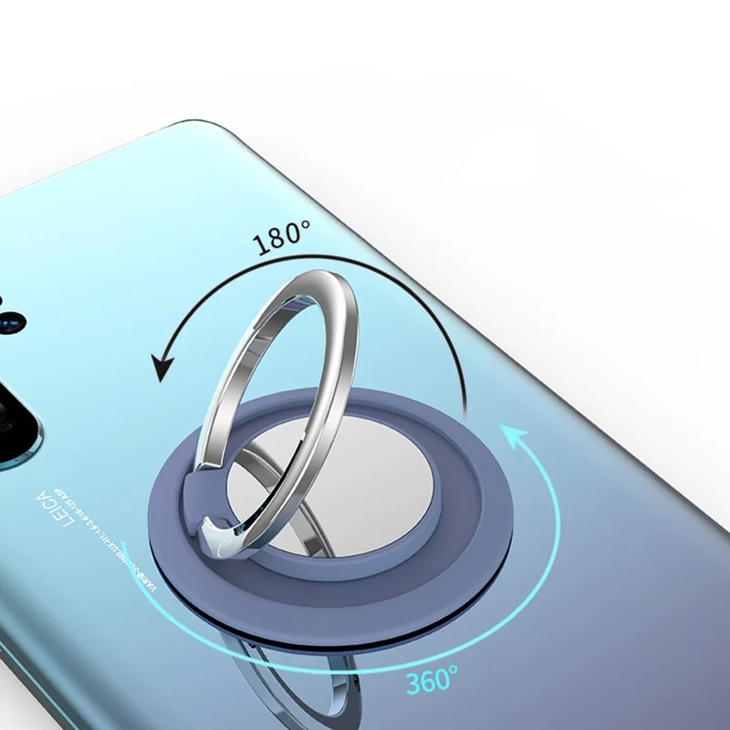 Mobile Phone Ring Holder Magnetic Finger Ring Stand Rotation Finger Grip for Magnetic Car Mount - Blue