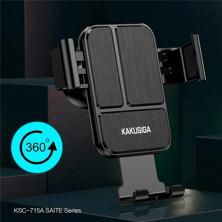 KAKUSIGA KSC-715A Saite Series Stable Triangle Structure Phone Clamp Smartphone Holder Car Air Vent Smartphone Mount Bracket