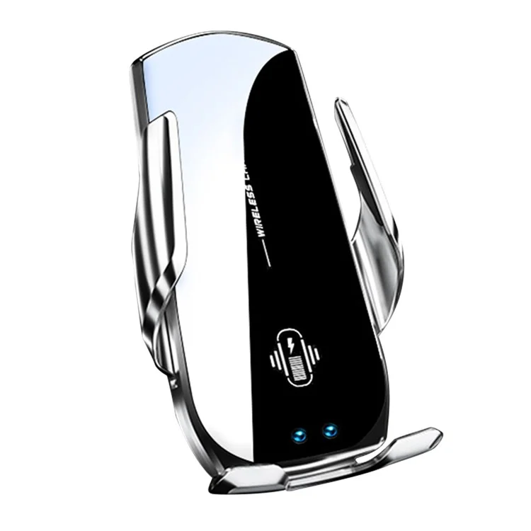 A1 Magnetic Wireless Car Charger Phone Mount Automatic Induction Car Charger Phone Stand - Silver