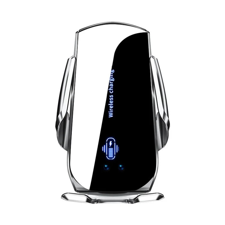 A1 Magnetic Wireless Car Charger Phone Mount Automatic Induction Car Charger Phone Stand - Silver