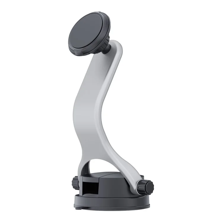 206-C Car Windshield Dashboard Phone Holder ABS+Silicone+Magnet Suction Cup Rotary Cellphone Stand Bracket