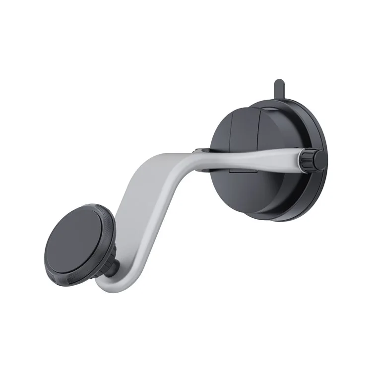 206-C Car Windshield Dashboard Phone Holder ABS+Silicone+Magnet Suction Cup Rotary Cellphone Stand Bracket