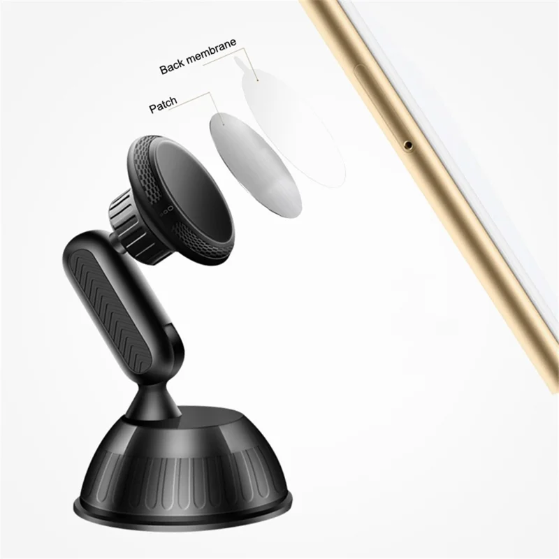 208-C Magnetic Phone Holder Car Windshield Dashboard Suction Cup Adjustable Rotary Cellphone Stand