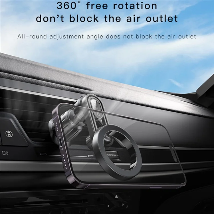 YESIDO C157 Magnetic Car Mount Phone Holder 360-Degree Rotation Air Vent Cellphone Stand Bracket