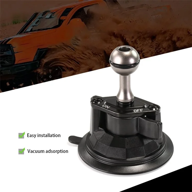 LANPARTE SC-B2 Suction Cup Base with Ball for Vehicle Windshields - 20mm Ball