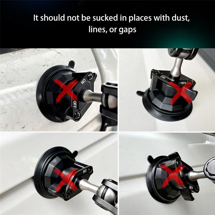 LANPARTE SC-B2 Suction Cup Base with Ball for Vehicle Windshields - 20mm Ball