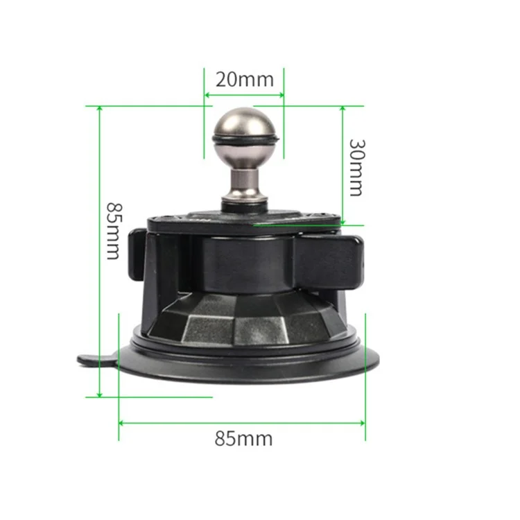 LANPARTE SC-B2 Suction Cup Base with Ball for Vehicle Windshields - 20mm Ball