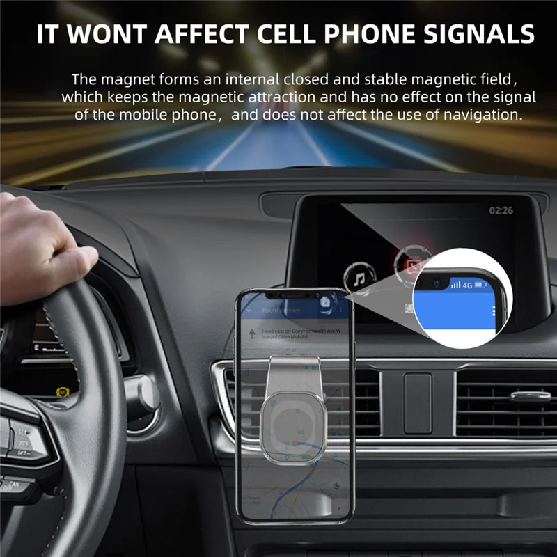 UC6916 Air Outlet Magnetic Phone Holder 360 Degree Rotating Car Phone Mount for 3.5-7 inch Mobile Phones
