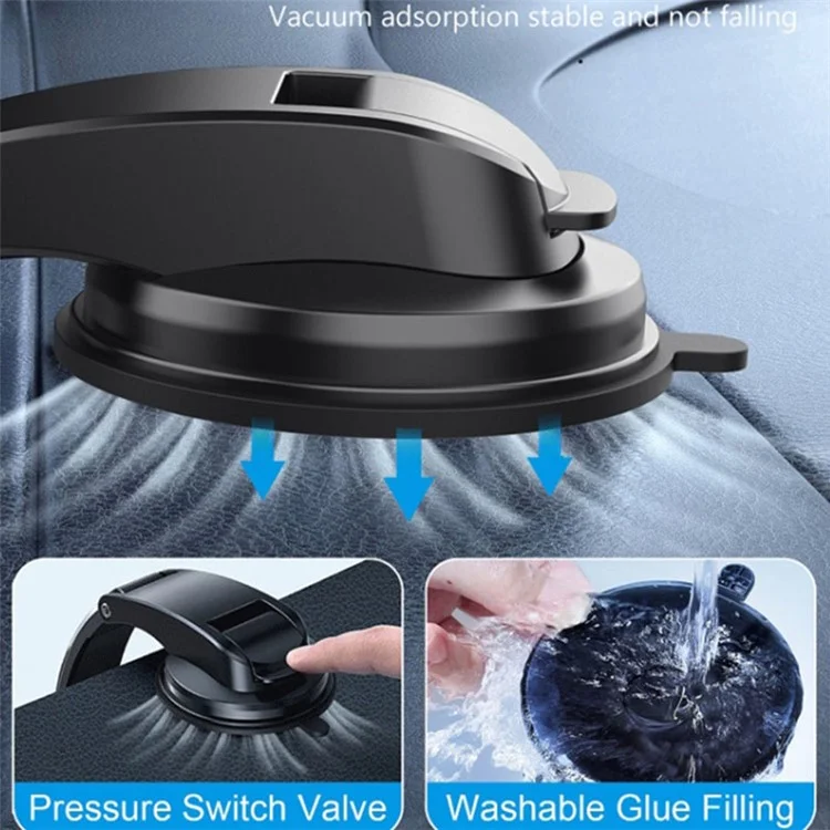 LE-10 Car Dashboard Suction Cup Mount Mobile Phone Holder Magnetic Cell Phone Bracket