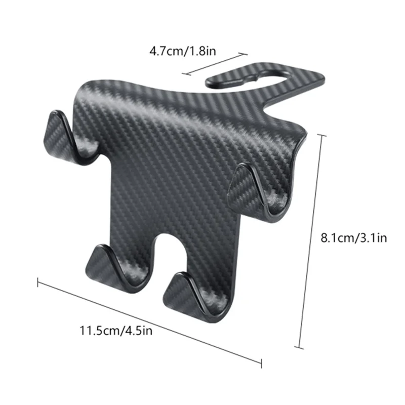 CHEGES 201 Carbon Fiber Texture Multi-hooks Car Seat Back Headrest Phone Holder Hanger Auto Interior Accessories