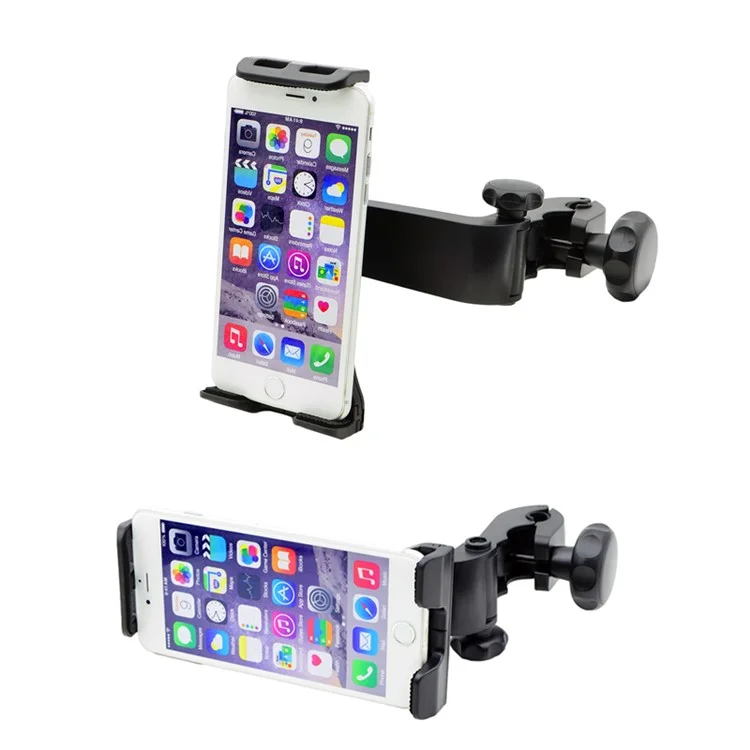 095 Car Seat Back ABS 4-12inch Phone Tablet Holder 360-Degree Rotation Car Headrest Mount Phone Bracket