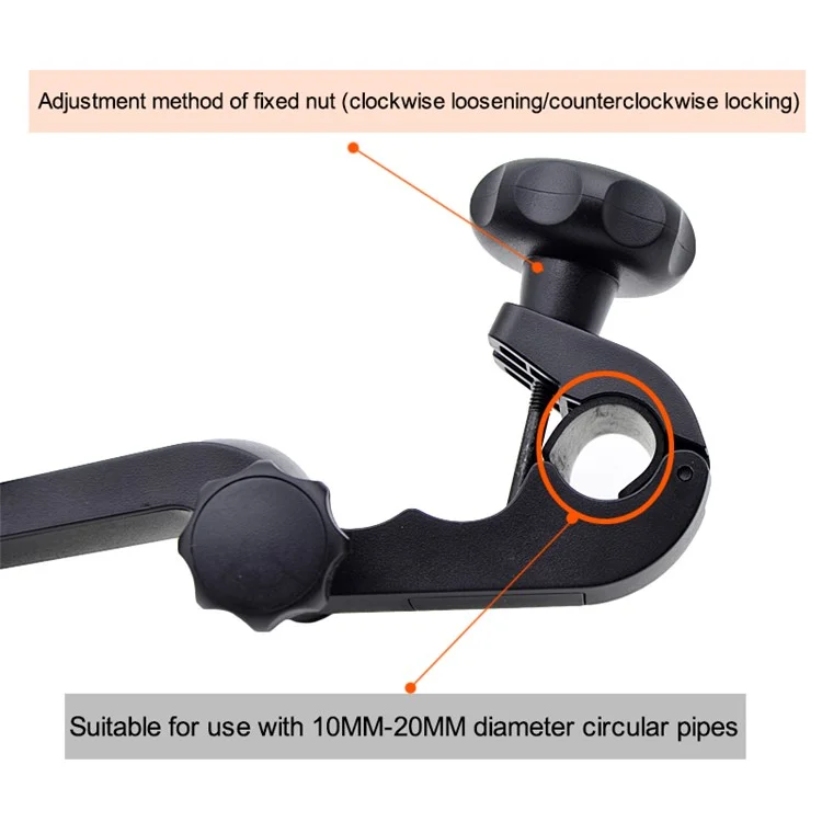 095 Car Seat Back ABS 4-12inch Phone Tablet Holder 360-Degree Rotation Car Headrest Mount Phone Bracket