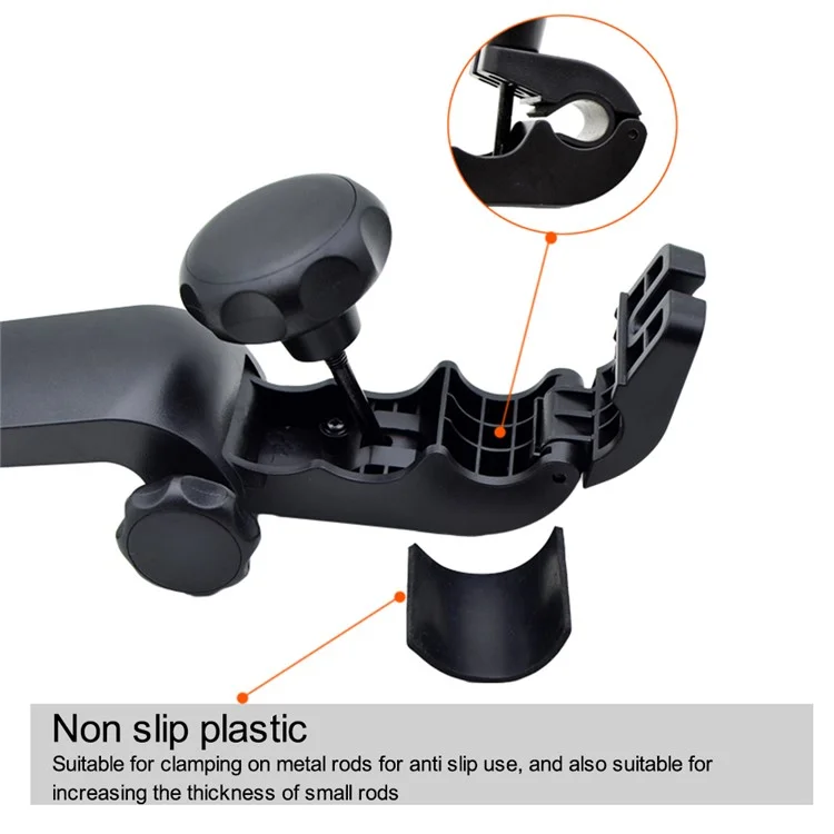 095 Car Seat Back ABS 4-12inch Phone Tablet Holder 360-Degree Rotation Car Headrest Mount Phone Bracket