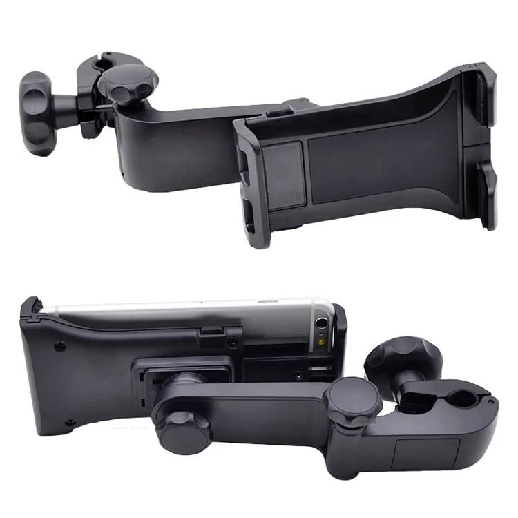 095 Car Seat Back ABS 4-12inch Phone Tablet Holder 360-Degree Rotation Car Headrest Mount Phone Bracket