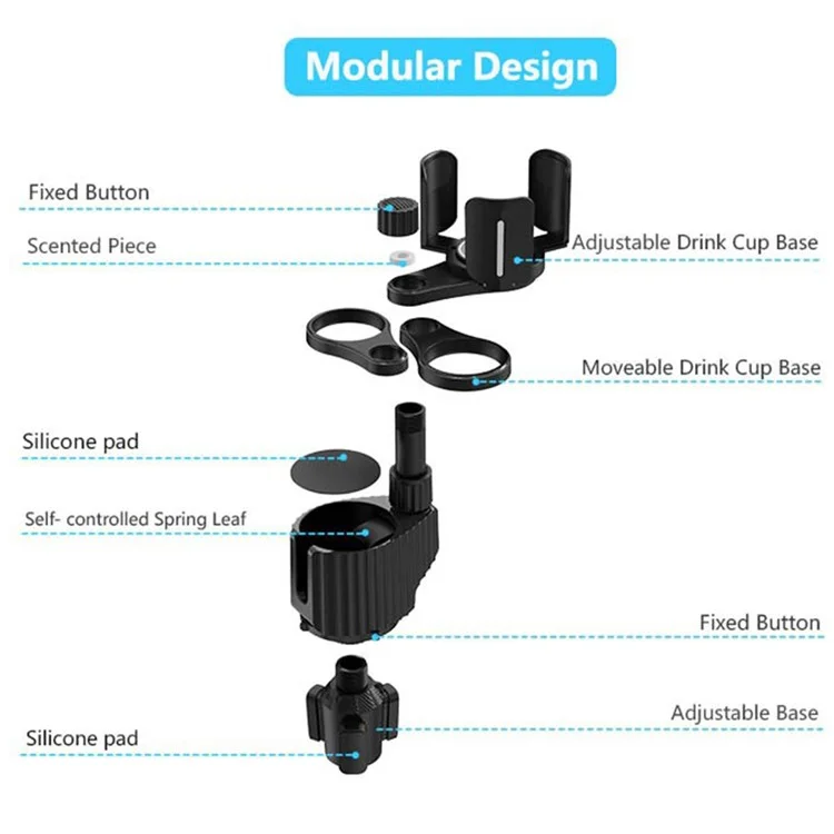 Soporte Multifuncional para Coche A03 para Tazas, Refrigerios, Fideos Instantáneos y Bebidas, Soporte de Accesorios de Interior para Automóvil