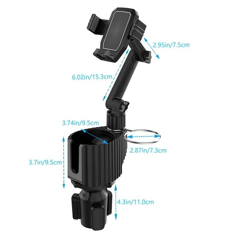 Suporte de Montagem de Telefone Móvel A02 Car Cup Holder Porta-Copo - Verde