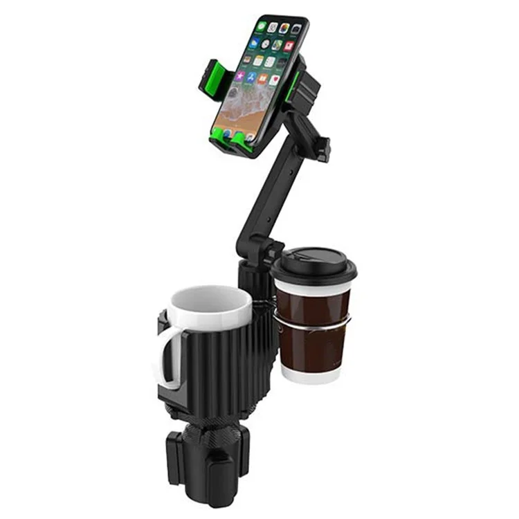 Suporte de Montagem de Telefone Móvel A02 Car Cup Holder Porta-Copo - Verde