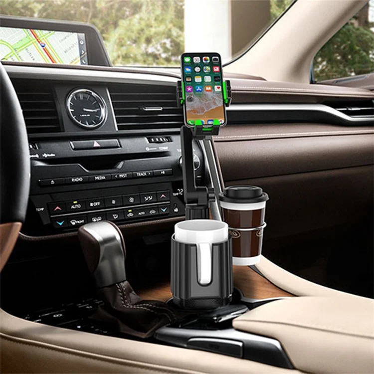 Suporte de Montagem de Telefone Móvel A02 Car Cup Holder Porta-Copo - Verde