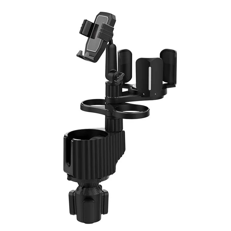 A04 Multifunctional Car Cup Holder Phone Stand Mount Coffee Beverage Instant Noodles Bracket - Grey
