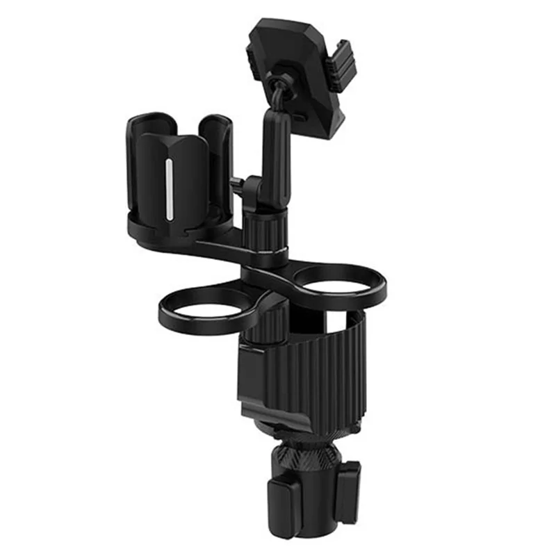 A04 Multifunctional Car Cup Holder Phone Stand Mount Coffee Beverage Instant Noodles Bracket - Grey