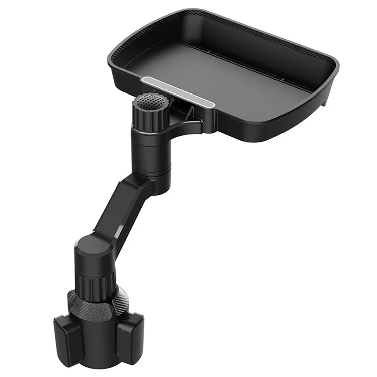 Suporte de Copo de Carro de Plástico D09, Bandeja Giratória para Alimentos, Lanches, Smartphone e Mesa de Refeição do Veículo