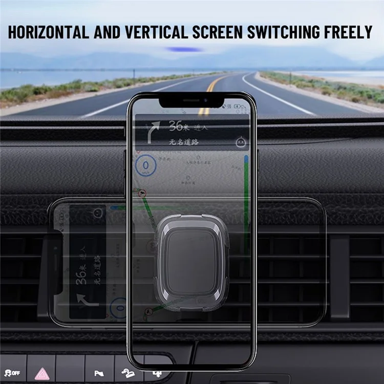 C18 360 Degree Rotation Car Adhesive Dashboard Mount Magnetic Phone Holder Bracket with Air Vent Clip