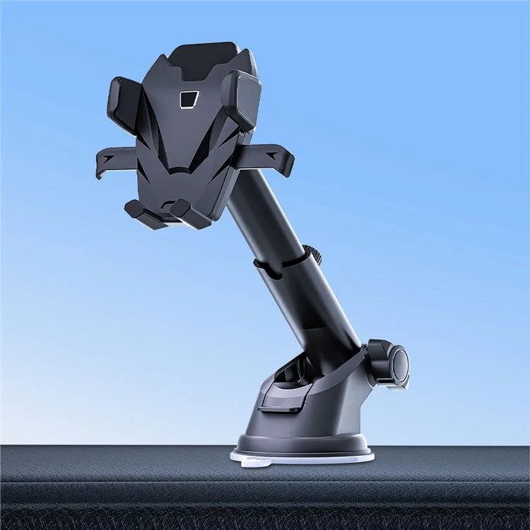 D39+105 Suction Cup Base Telescopic Arm Automatic Clamp Car Phone Holder Bracket with Air Vent Clip