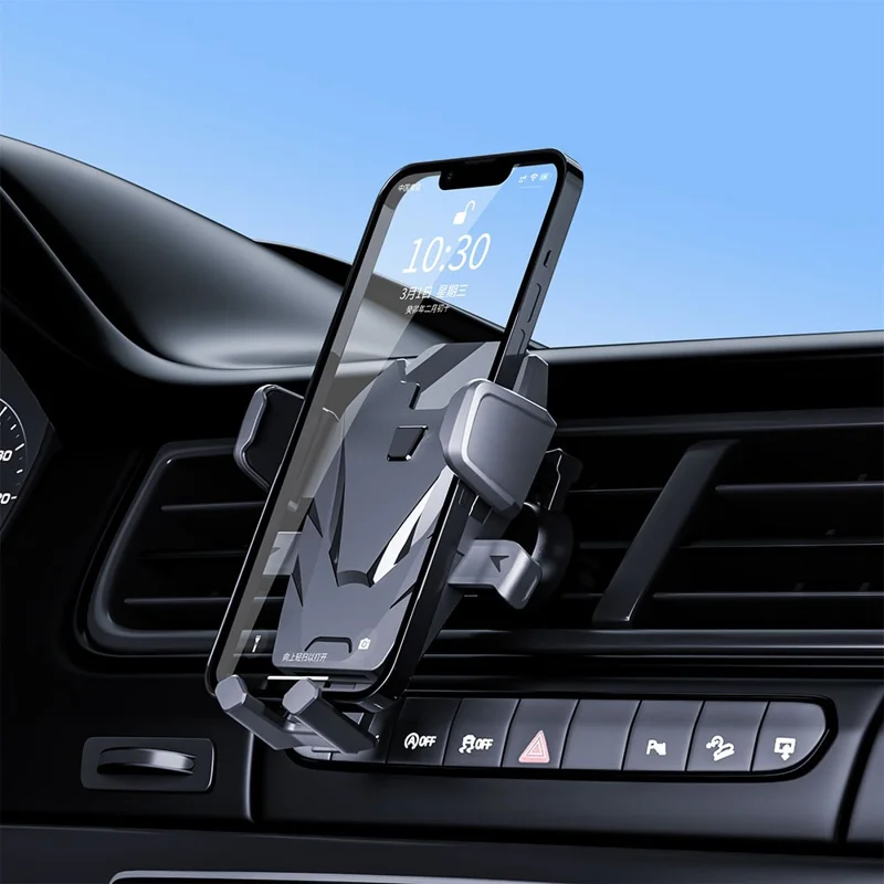 D39+105 Suction Cup Base Telescopic Arm Automatic Clamp Car Phone Holder Bracket with Air Vent Clip