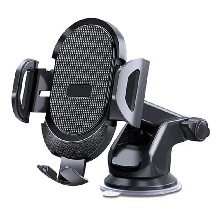 D33 Suction Cup Base Gravity Sensing Car Phone Holder Bracket with Air Vent Clip - Black