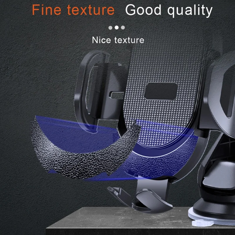 D33 Suction Cup Base Gravity Sensing Car Phone Holder Bracket with Air Vent Clip - Red