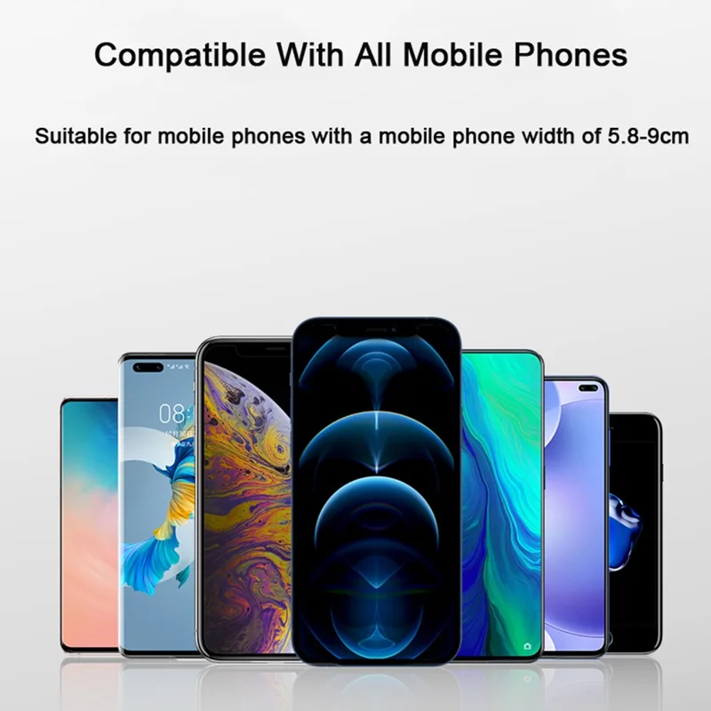 D33 Suction Cup Base Gravity Sensing Car Phone Holder Bracket with Air Vent Clip - Red