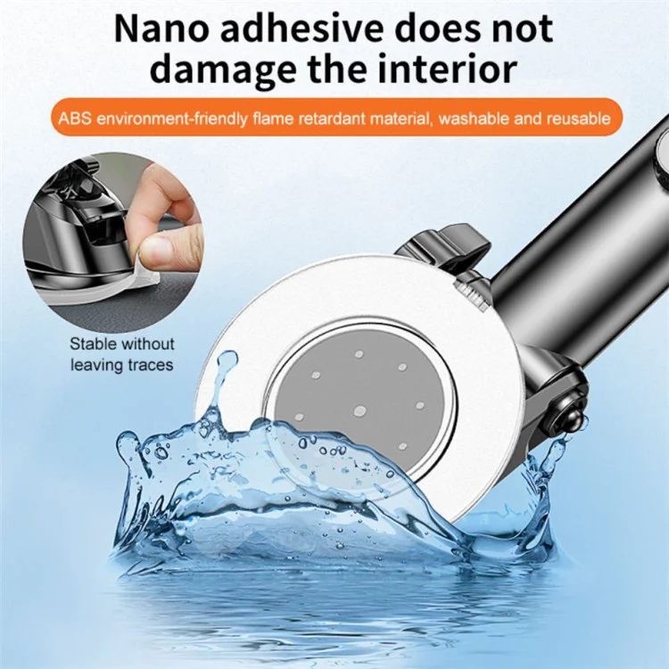 D25+105+K5 Telescopic Suction Cup Dashboard Phone Mount Air Vent Car Phone Holder Auto Locking Car Phone Clip - Black